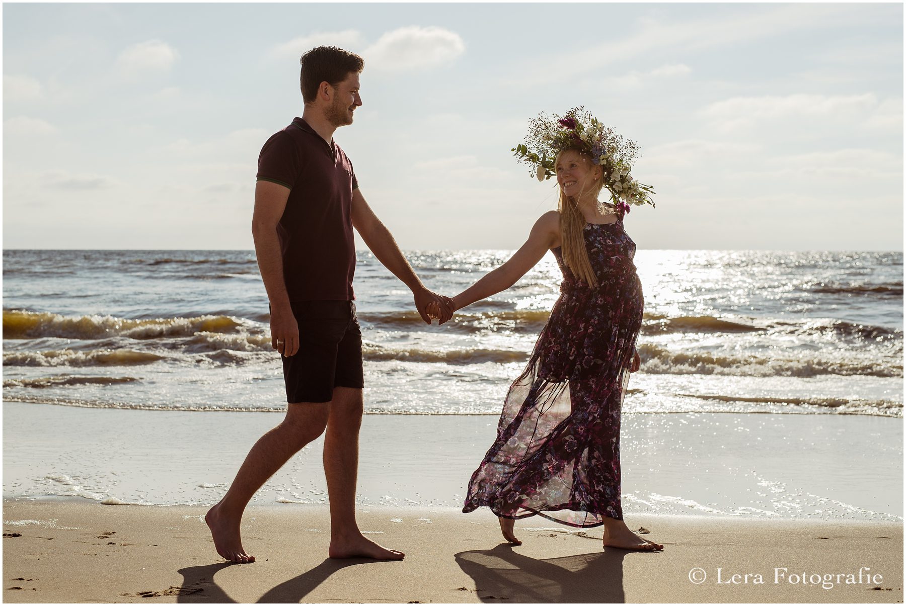 zwangerschapsfotografie op het strand