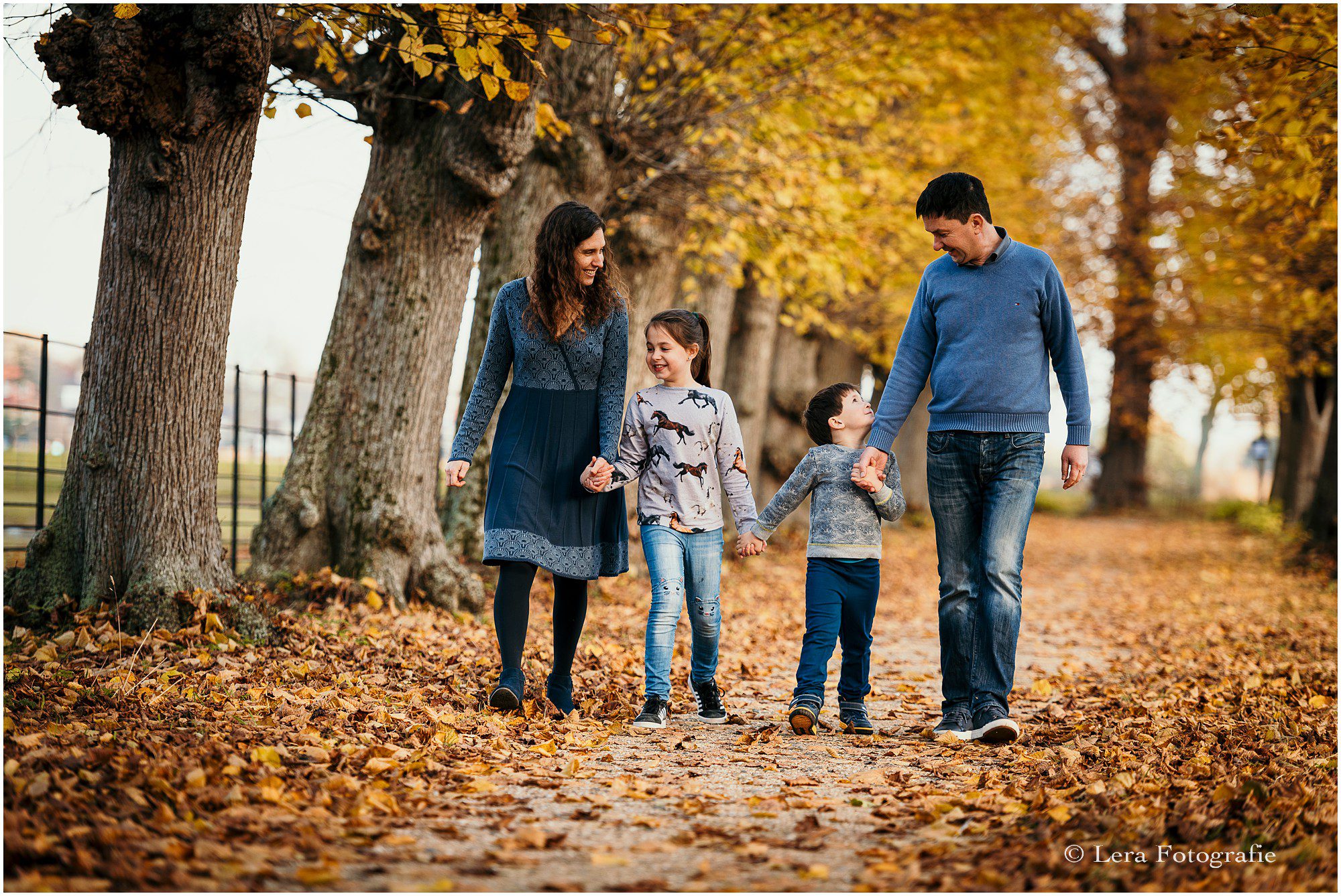 Gezinnen fotograferen in de herfst