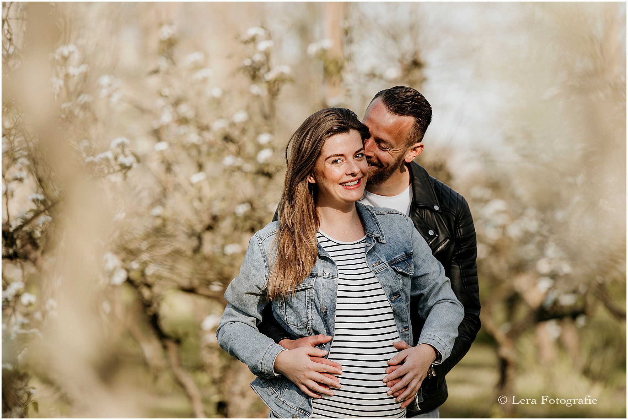 fotoshoot in de bloesem bij pluktuin