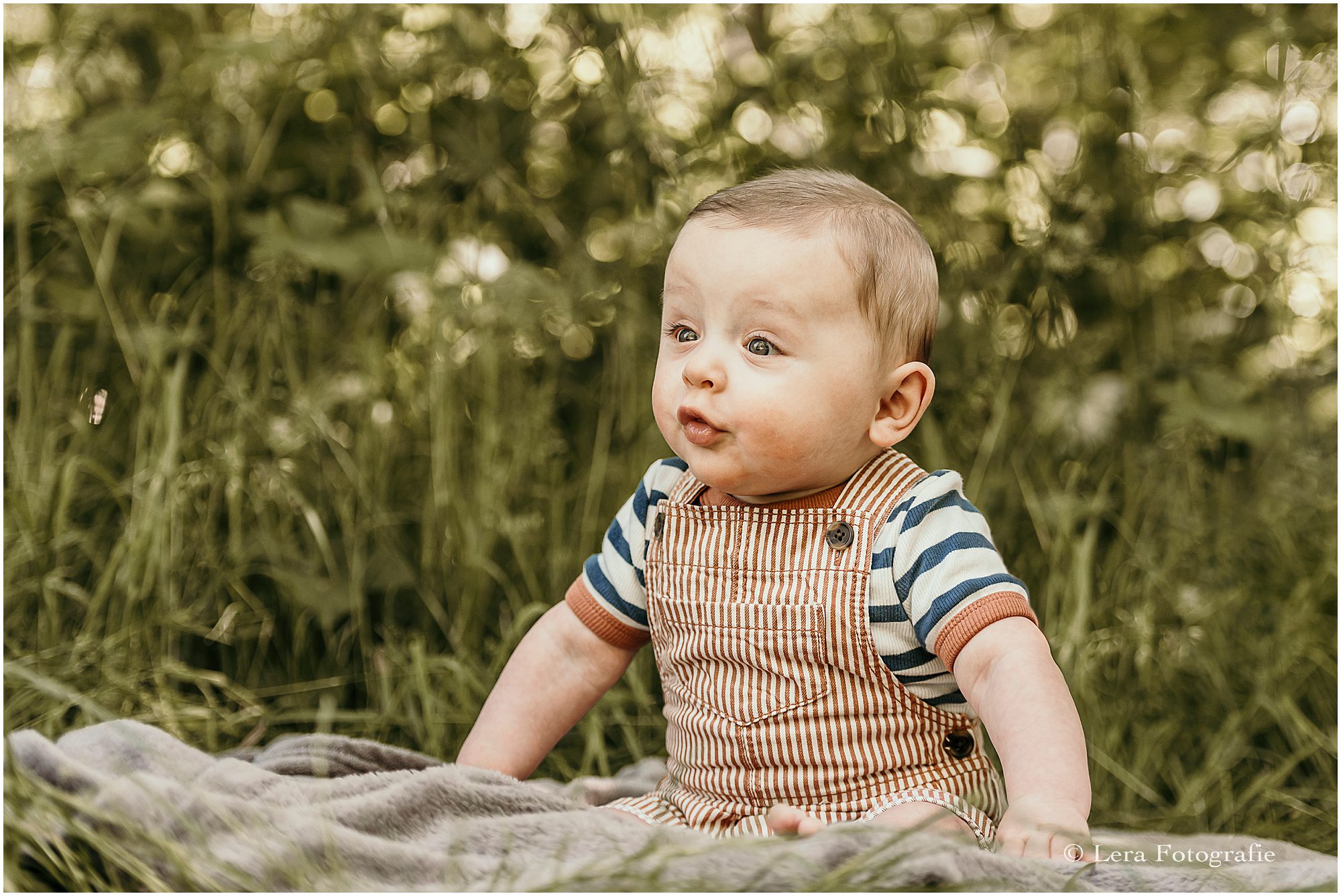 mini-fotoshoot met een baby